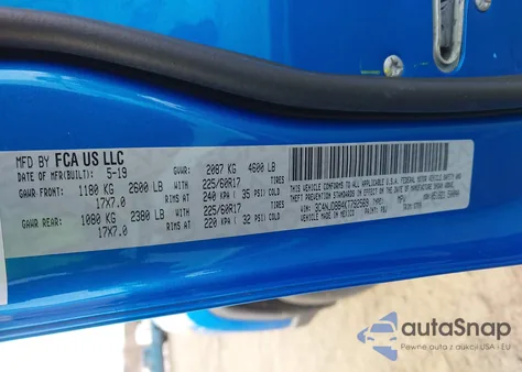 2019 Jeep Compass Latitude 4X4 из США, поврежденный, VIN 3C4NJDBB4KT792569